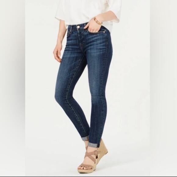 7 For All Mankind Dark Blue Skinny Jeans - Picture 10 of 10